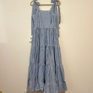 Blue and white striped Millie dress